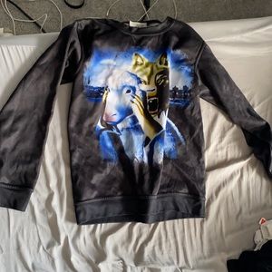 Black custom animal sweater